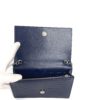 YSL Kate Navy Blue Croc Embossed Leather WOC Chain Bag with Tassel and Silver Hardware 18