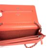 Chanel Lizard Embossed Coral Leather WOC with Silver Hardware 17