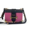 Prada City Calf Saffiano Cahier Bag Geranio Black Shoulder Bag 4