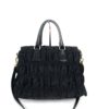 Prada Tessuto Nylon Nappa Gaufre Shopping Satchel Black 16