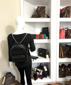GUCCI Black Leather Soho Chain Backpack