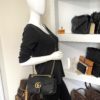 Gucci Calfskin Matelasse Small GG Marmont Shoulder Bag Black 29