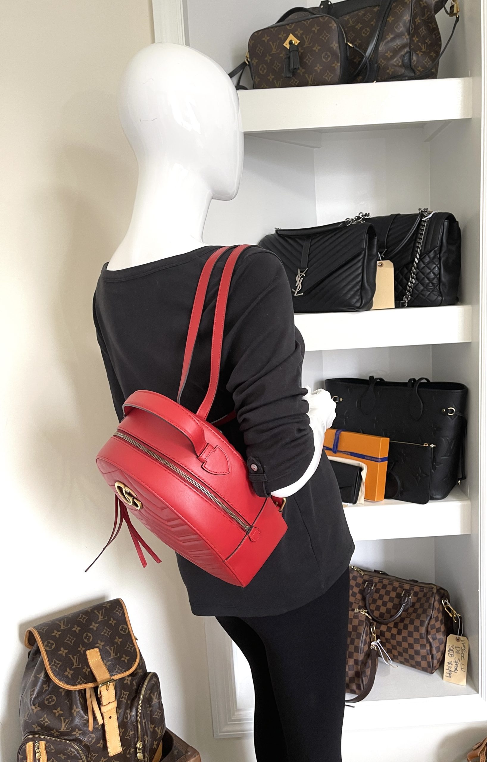 Louis Vuitton Backpack Red Bags & Handbags for Women