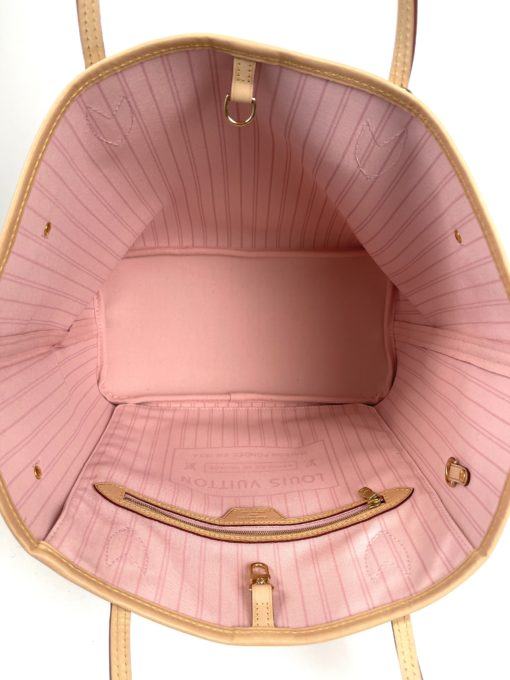 Louis Vuitton Neverfull MM Azur with Rose Ballerine Interior