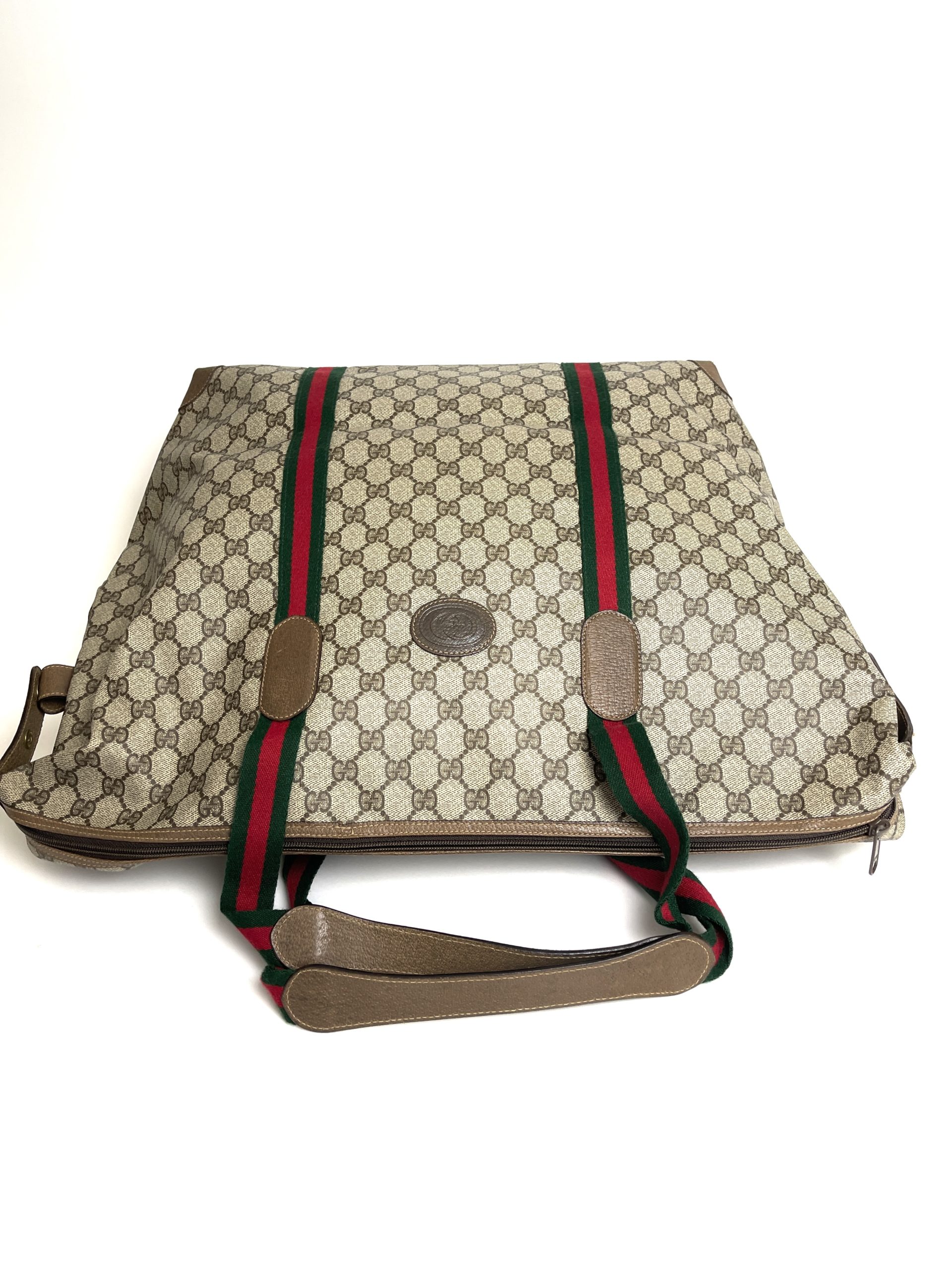 Authentic Gucci Vintage GG Web Canvas crossbody messenger tote bag ❣️❣️