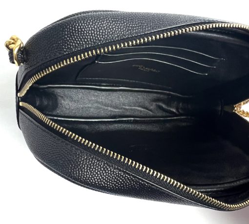 YSL Mini Lou Matelassé Leather Camera Bag Black Leather Crossbody