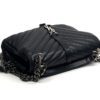 YSL Black College Medium Matelasse Lambskin V-Flap Crossbody Bag 16