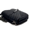 YSL Black College Medium Matelasse Lambskin V-Flap Crossbody Bag 15