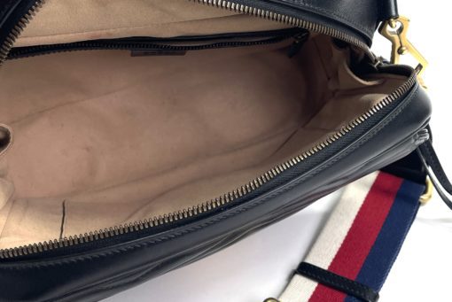 Gucci Calfskin Matelasse Sylvie Web Small GG Marmont Top Handle Shoulder Bag 5