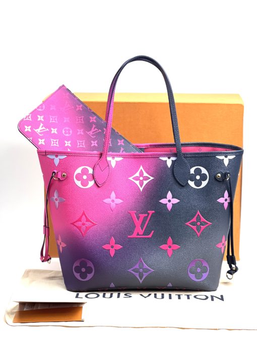 Louis Vuitton Spring In The City Midnight Fuchsia Neverfull MM Set 2
