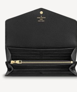 Louis Vuitton Black Empreinte Sarah Wallet
