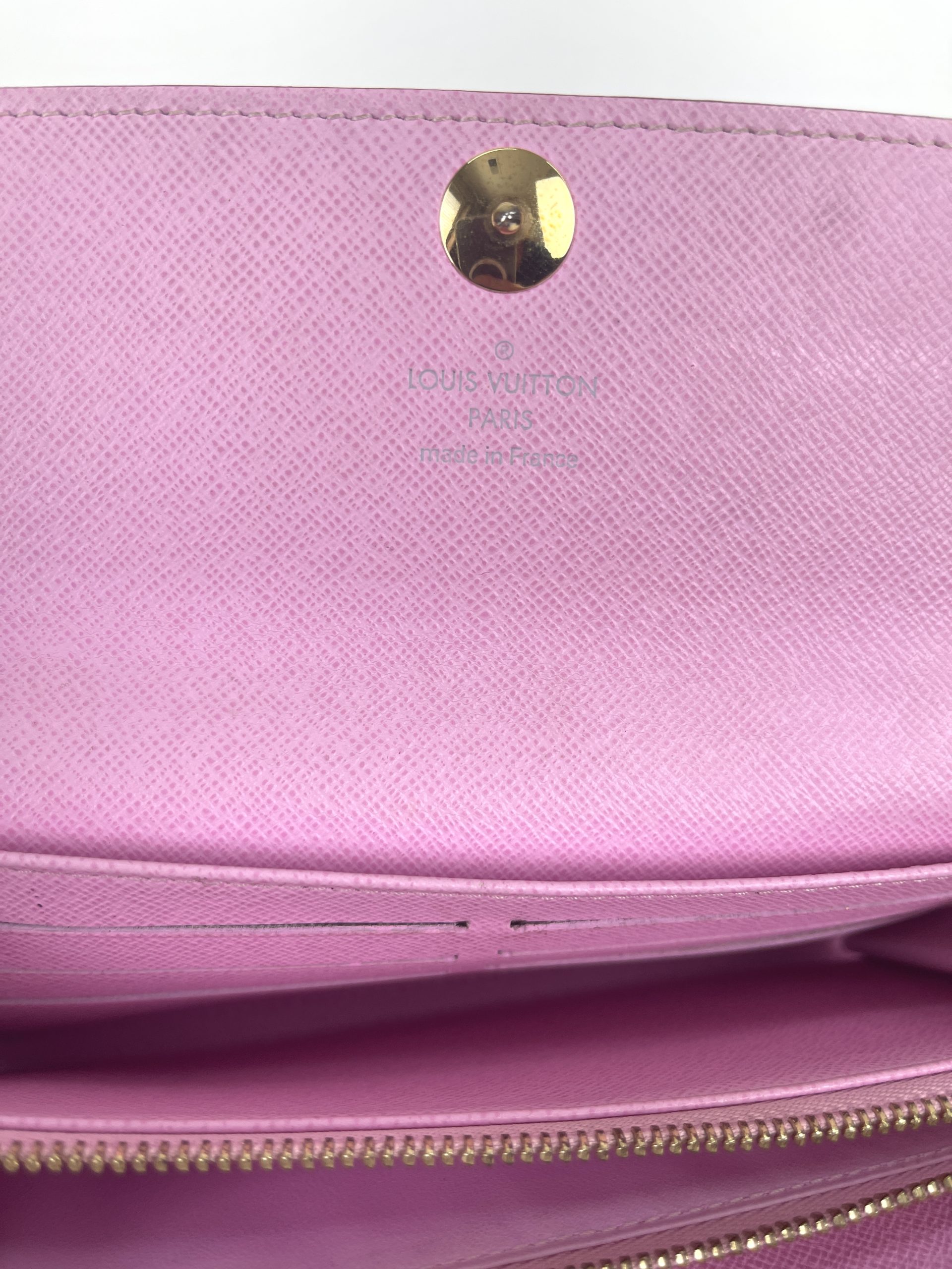 Louis Vuitton White Monogram Multicolor Sarah Flap Wallet Pink 6LV512S