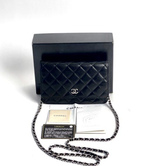 Chanel Black Lambskin WOC with Silver Hardware