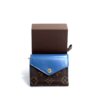 Louis Vuitton Monogram Zoe Wallet with Blue Leather 2