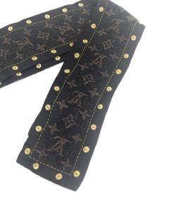 Louis Vuitton Silk Monogram Denim Bandeau Ebene