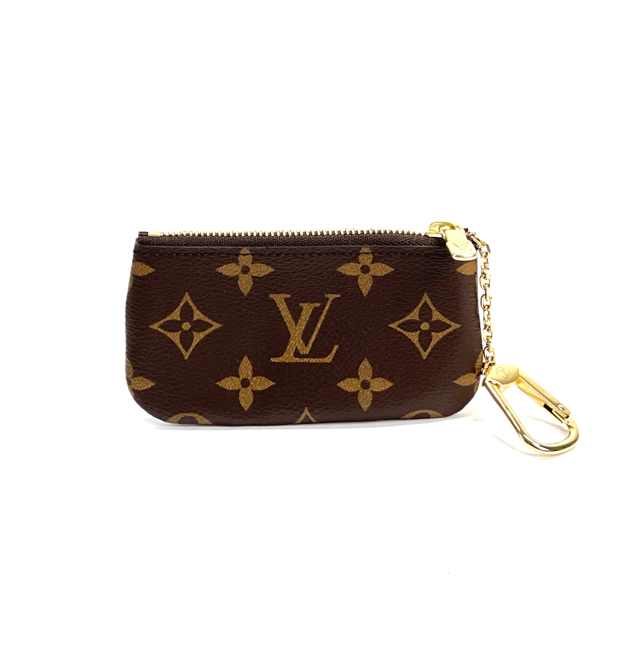 Louis Vuitton Limited Edition Brown Monogram Charms Pochette Cles Key and Change Holder