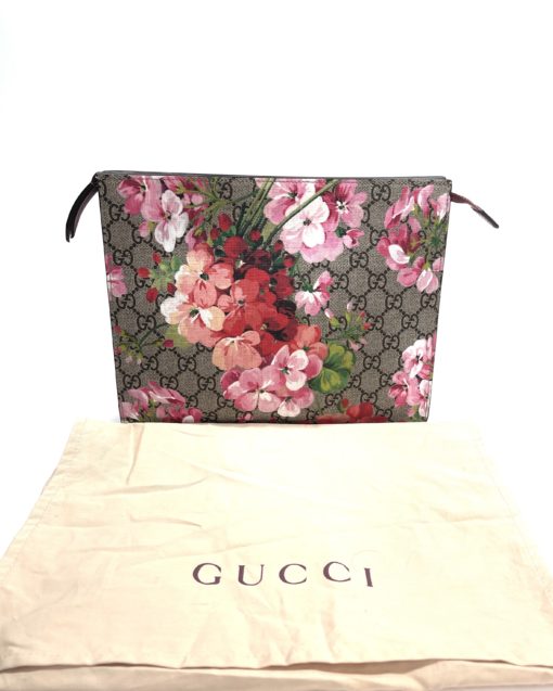 Gucci Large GG Supreme Blooms Cosmetic Case
