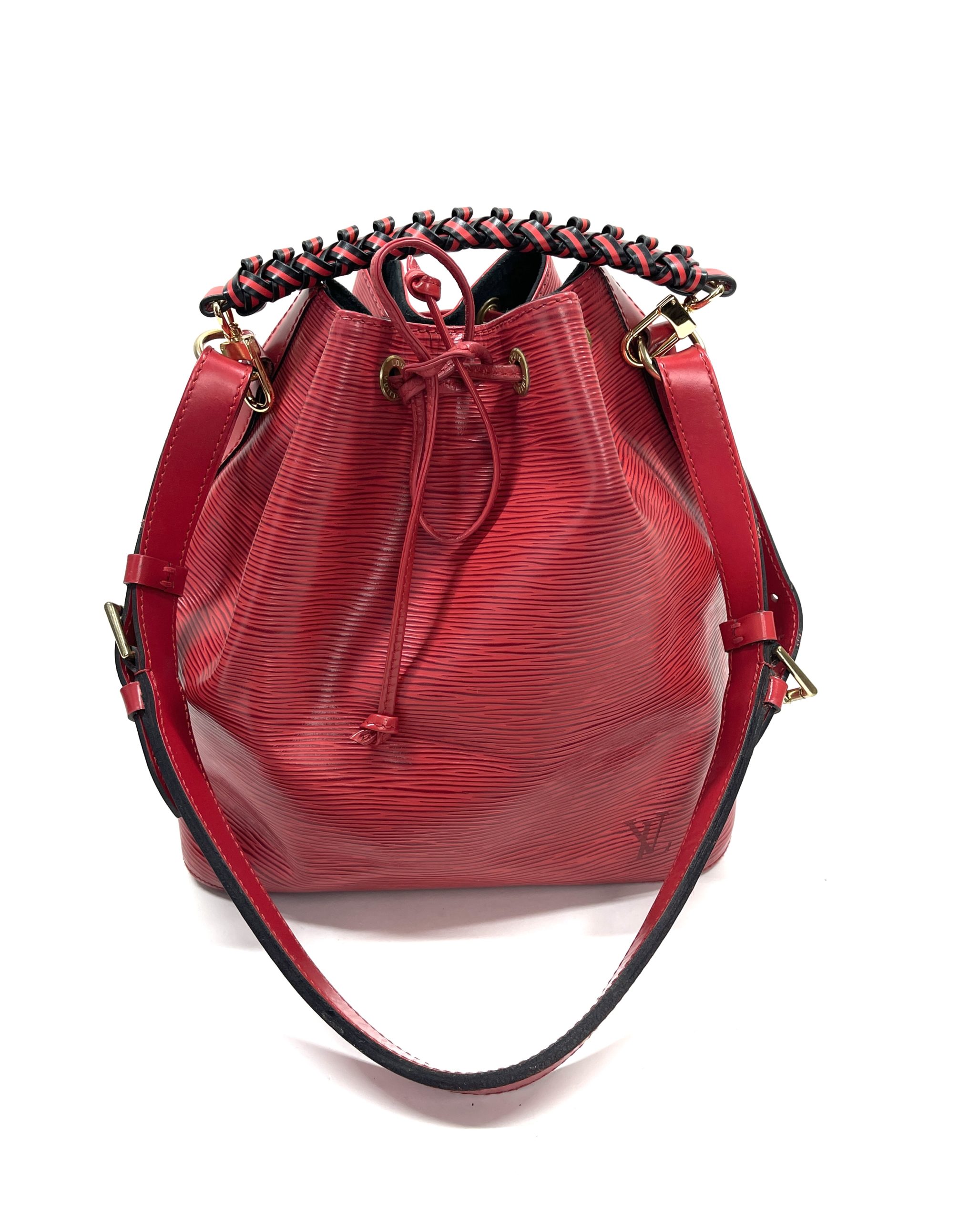 Louis Vuitton Petite Noe Shoulder Bag, Red Epi (B/B grade)