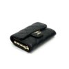 Chanel Black Lambskin Quilted 6 Key Holder with Gold Hardware 6