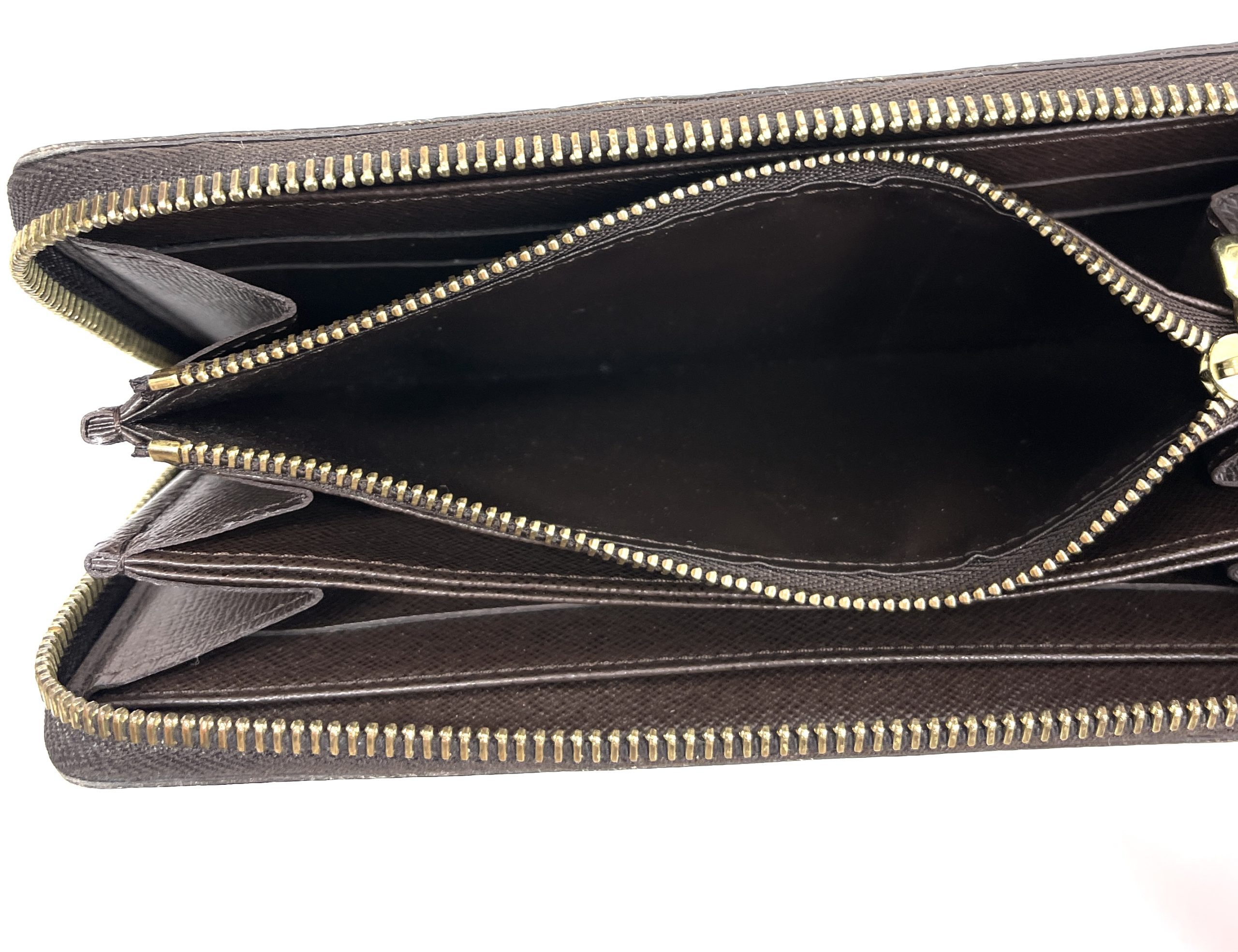 Louis Vuitton Damier Ebene Zippy Wallet with Ballerina Interior – Perry's  Jewelry