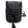 YSL Small Black Croc Look Leather Festival Backpack 4