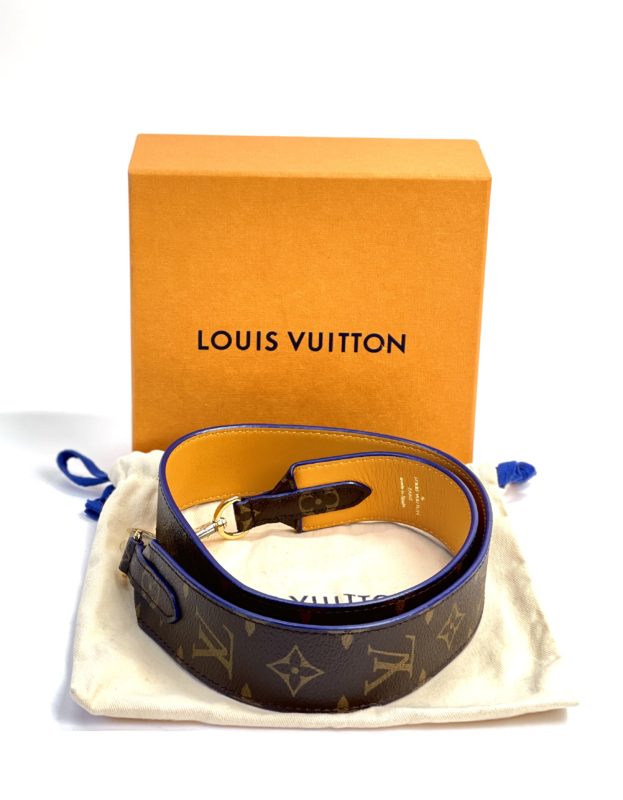 Louis Vuitton Blue And Yellow Monogram Strap Flat Slides - Praise To Heaven