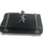 YSL Black Calfskin Crocodile Embossed Kate Monogram Tassel Chain WOC 8
