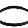 Gucci GG Marmont Thin Black Leather Belt with Shiny Buckle 5