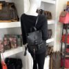 YSL Small Black Croc Look Leather Festival Backpack 2