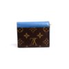 Louis Vuitton Monogram Zoe Wallet with Blue Leather 4