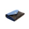 Louis Vuitton Monogram Zoe Wallet with Blue Leather 11