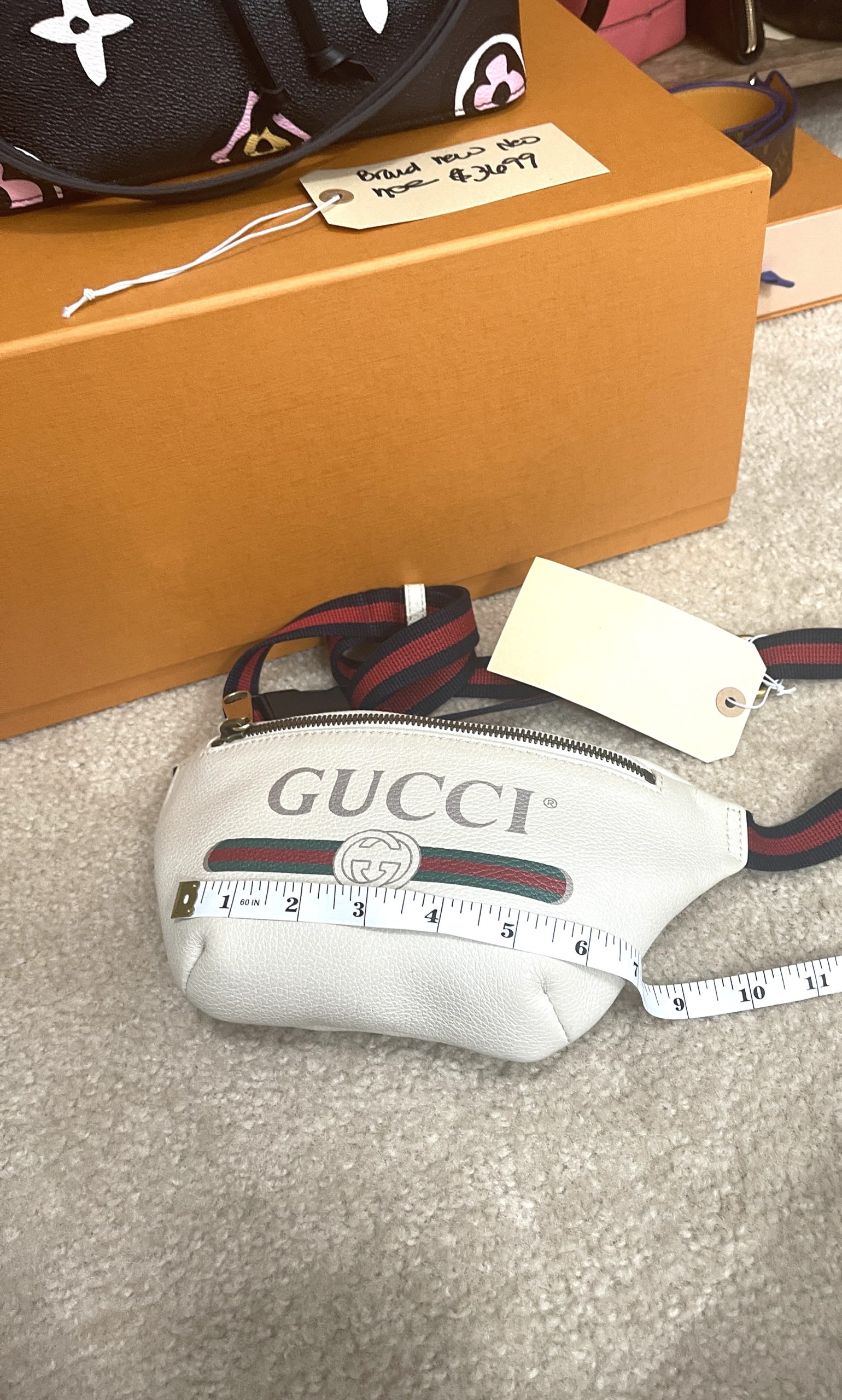 GUCCI Winter White Small Grained Calfskin Belt Bag - A World Of Goods For  You, LLC