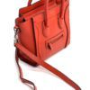Celine Drummed Calfskin Red/Orange Nano Luggage Crossbody 13