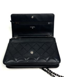 Chanel Black Cambon WOC with Silver Hardware