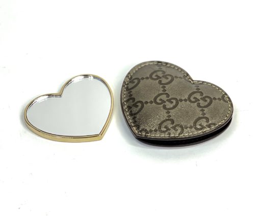 Gucci GG Silver/Grey Heart Mirror with Cover 2