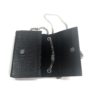 YSL Black Calfskin Crocodile Embossed Kate Monogram Tassel Chain WOC 13