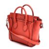 Celine Drummed Calfskin Red/Orange Nano Luggage Crossbody 3