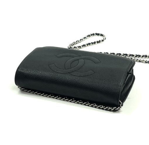 Chanel Black Caviar Timeless WOC with Silver Hardware 11
