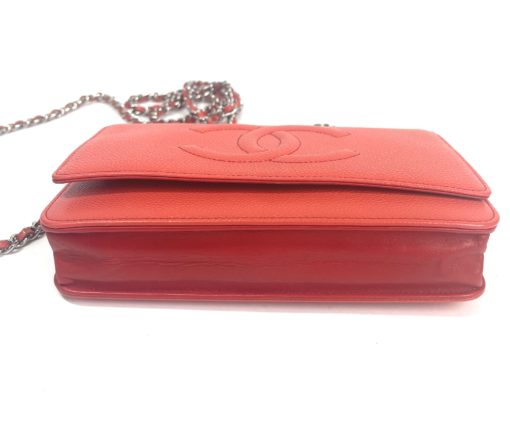 Chanel Coral Caviar Timeless WOC with Silver Hardware 17