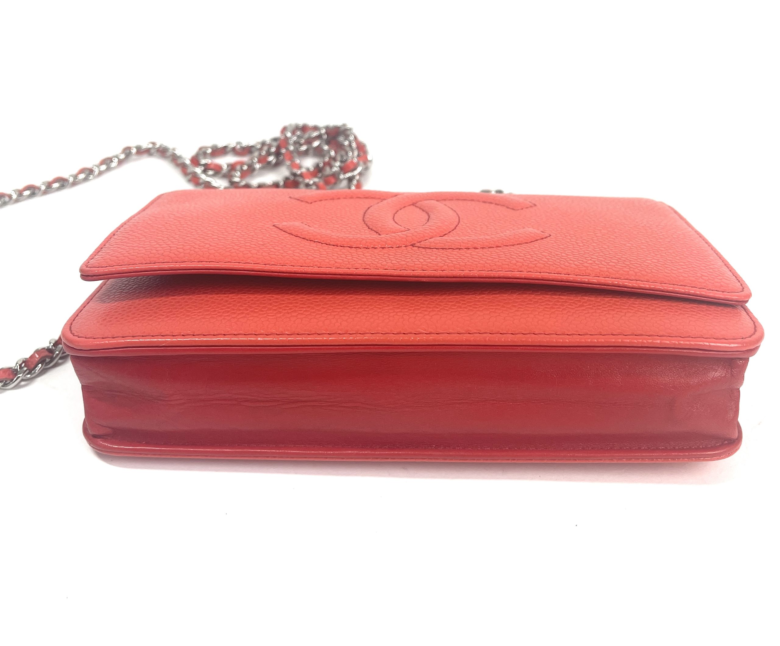 Chanel Coral Caviar Timeless WOC with Silver Hardware - A World Of