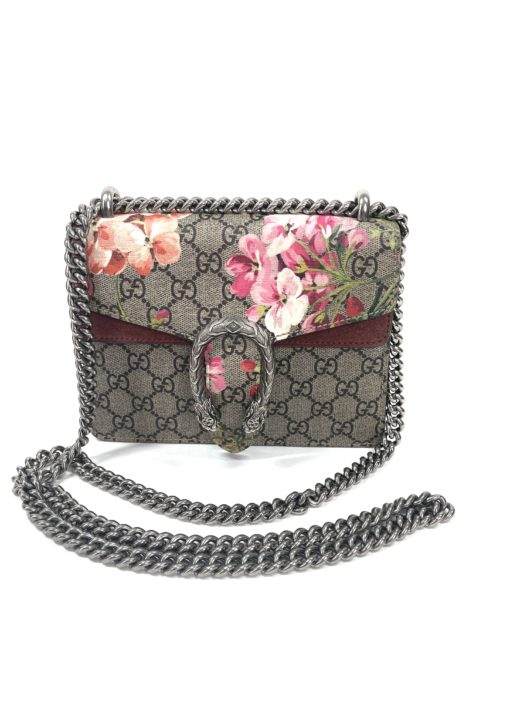 Gucci Dionysus Bag Blooms Print GG Coated Canvas Shoulder Bag