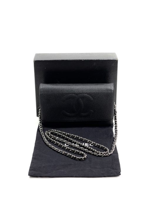 Chanel Black Caviar Timeless WOC with Silver Hardware 2