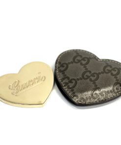 Gucci GG Silver/Grey Heart Mirror with Cover
