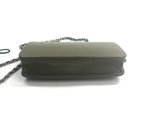 Chanel Olive Green Caviar Timeless WOC with Silver Hardware