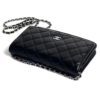 Chanel Black Lambskin WOC with Silver Hardware 12