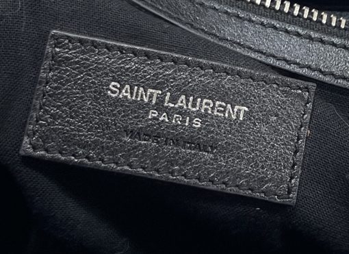 YSL Small Black Croc Look Leather Festival Backpack 27