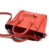 Celine Drummed Calfskin Red/Orange Nano Luggage Crossbody 12