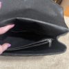 YSL Black College Large Quilted Leather V-Flap Shoulder Bag 26