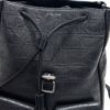 YSL Small Black Croc Look Leather Festival Backpack 22