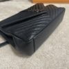 YSL Black College Large Quilted Leather V-Flap Shoulder Bag 15